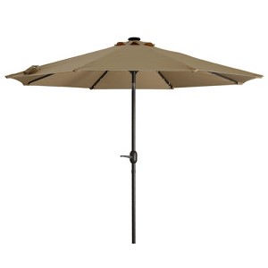 9 ft. Aluminum Market Umbrella with Solar Powered Lights - 1 of 1