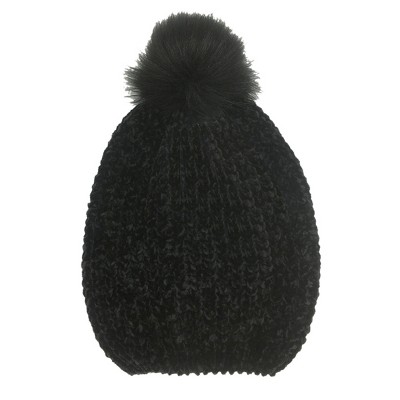 Charles Albert Girl's Chenille Pom Beanie - Kids Winter Hat
