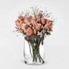 6" x 4.6" Decorative Hurricane Glass Vase Clear - Threshold™ - image 3 of 4