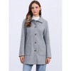 Seta T Women's Winter Overcoat Mid-Long Casual Notch Lapel Single-Breasted Peacoat - 3 of 4