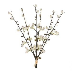 Winter Berry Twig Bundle Set Of 6 – Plastic Stems – 14.5 Inch Height – For Holiday Floral Decor – By Melrose - 1 of 3
