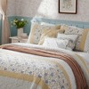 6 Pcs Elegant Cotton Percale Reversible Quilt Set, All Season Bedding Sets, Cozy Home Textile for Lux Bedroom Decor - 3 of 4