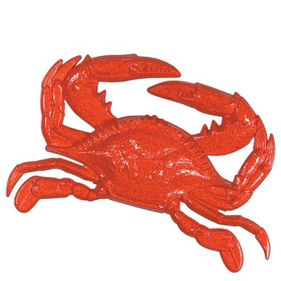 Beistle 17" Plastic Crab; Red/Orange 4/Pack 55818