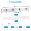 Unique Bargains 304 Stainless Steel Waterproof Rustproof Multi-hook Coat Hooks 2 Pcs - 2 of 4