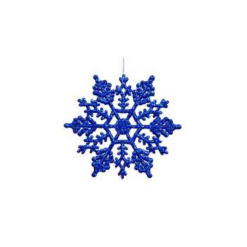 Baby Barrette Blue Glitter Snowflakes