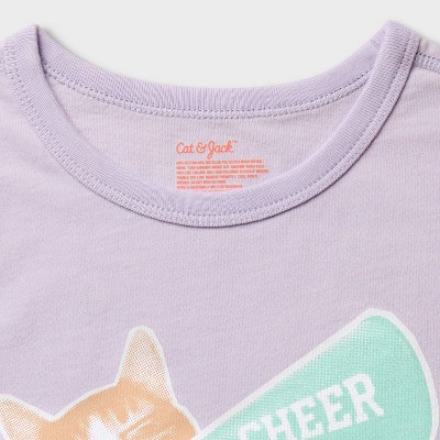 Детские футболки Cat & Jack Girls' Adaptive 3pk Short Sleeve Graphic T-Shirt - Cat & Jack™ Mauve/Blue/Purple M — фото 3