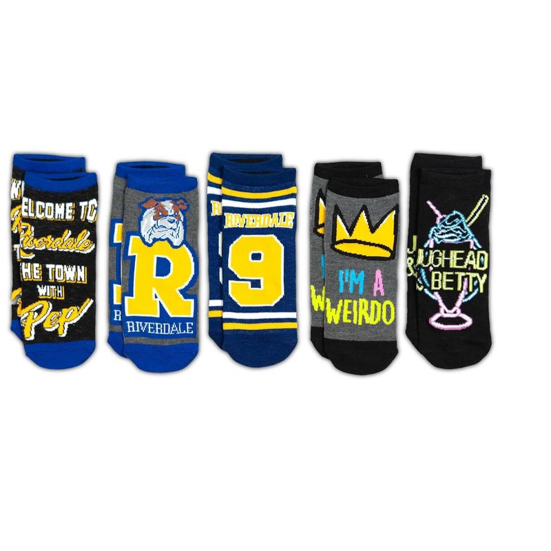 HYP Riverdale Quotes Design Novelty Low-Cut Adult Ankle Socks - 5 Pairs, 3 of 8
