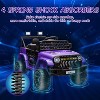 12V Kids Electric Ride-On Truck with Remote, Spring Suspension, LED Lights, Music & Battery Display, Dual 30W Motors - 3 of 4