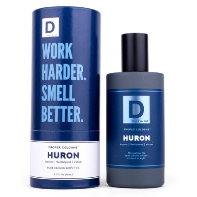 Duke Cannon Aquatic & Warm Woods Huron Men's Proper Cologne - 1.7 fl oz