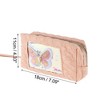 Unique Bargains Women Sequin Embroidery Butterfly Makeup Bag Pink 1 Pc - 3 of 3