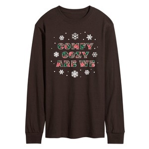 Men's - Instant Message - Comfy Cozy Are We Long Sleeve Graphic T-Shirt - 1 of 3