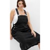 Women's Plus Size Pinafore Midi Dress - black | CITY CHIC - 3 of 4