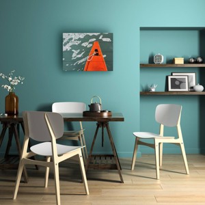 Trademark Fine Art Ugur Erkmen Red Wood Slat Art - 1 of 4