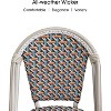 PURPLE LEAF Bistro Chair Set of 2 Hand-Woven Wicker Chairs for Outdoor Patio Porch Garden Indoor, Dining Chairs - 3 of 4
