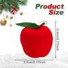 12Pcs Mini Christmas Apple Ornament 2.1in Foam Red Apple Ball Ornament Pendants Xmas Tree Hanging Decorations for Holiday Party Supplies - 2 of 3