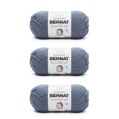 Bernat Bundle Up Sky Blue Yarn - 3 Pack of 141g/5oz - Polyester - 4 Medium (Worsted) - 267 Yards - Knitting/Crochet