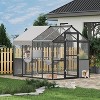 Aluminum Outdoor Cat Enclosure With Weatherproof Roof, Extra Large Catio With Channels, Side Door, Walk-In Large Outdoor Catio for Multiple Cats - 2 of 4