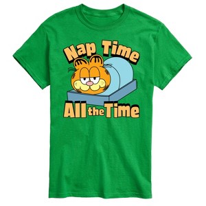 Men's - Garfield - Nap Time All The Time Short Sleeve Graphic T-Shirt - 1 of 4