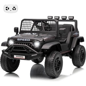 Electric Car for Kids, Ride On Car with Remote Control, 12V Ride On Truck Toy for Toddler Boys & Girls, Bluetooth Music Player LED Lights - 1 of 4