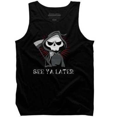 Men's Design By Humans See Ya Later Halloween T Shirt By thebeardstudio Tank Top