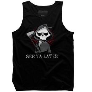 Men's Design By Humans See Ya Later Halloween T Shirt By thebeardstudio Tank Top - 1 of 4