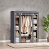 59 x 17.7 x 69 Inches Clothes Storage Organizer, Portable Closet Wardrobe for Bedroom with Non-Woven Fabric Cover, 12 Compartments Clothing Storage - 2 of 4