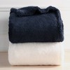 2pk 300 Recycled Fluffie Throw Blanket Delicate Marble Navy - Berkshire Blanket & Home Co.: Heavyweight, Non-Woven, OEKO-TEX Certified - 3 of 3