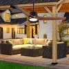 Angel Sar 52" Black Outdoor Ceiling Fan with Light, Waterproof Hanging Fan, Remote & App Control, 6-Speed Reversible DC Motor - 2 of 4