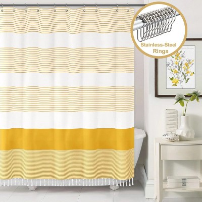 LunaLulinlk Tassel Shower Curtain Set with Hooks