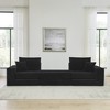 Modular Corduroy L-Shape Sectional Sofa with Removable Ottoman and Deep Seat Sleeper Couch - 4 of 4