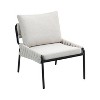 Airsurfer Modern Accent Lounge Chair with Braided Upholstery & Metal Frame ¨C Comfy Armchair with Cushioned Seat & Back for Living Room or Bedroom - 4 of 4