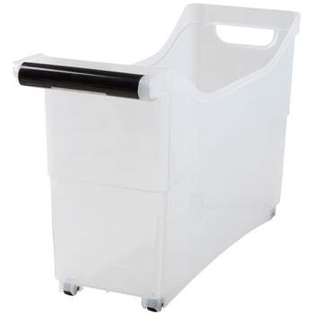 The Lakeside Collection Rolling Storage Bin with Wheels on the Bottom