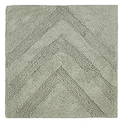Hugo Dark Sage Cotton Tufted Non-Slip 20" x 20" Bath Rug