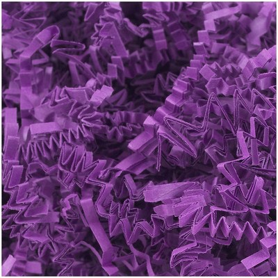 JAM Paper Colored Crinkle Cut Shred Tissue Paper 2 oz Purple 1192475