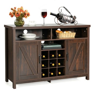 Buffet tables discount with wine rack