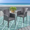 NicBex Patio Dining Chairs Set of 2,PE Wicker Outdoor Chairs,Kitchen Chairs for Dining Room,Patio - 2 of 4