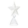 Transpac Metal 10 in. White Christmas Die-Cut Star Tree Topper - 2 of 4