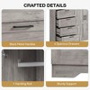 Wooden Dresser for Bedroom, 43.3'' H Armoire Closet with 4 Drawers and Hanging Rod, Low Storage Cabinet for Hanging Cloth - 4 of 4