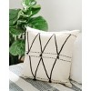 Slickblue Throw Pillow, Handwoven Cotton with Embroidery, Accent Cushion, Boho Style, 18", Black-White, Design Options - 4 of 4