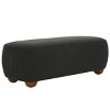 Whitley Rectangular Ottoman With Wood Legs - OTT1302 - Safavieh - 2 of 4