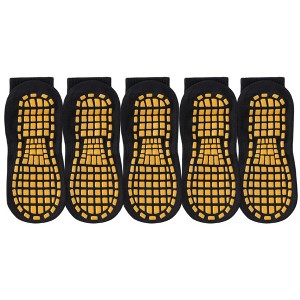Anna-Kaci 5 Pairs Anti-Slip Grip Socks with PVC Bottom for Stability and Comfort in Multiple Color Options - 1 of 4