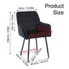 Kumasinova 2-Piece Ergonomic Velvet Dining Chairs with Armrests, Cushioned Seats, Metal Legs, Kitchen Chair with Anti-Slip Floor Protectors, - 4 of 4