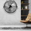 BestParts Wall Mount Industrial Fan – 18" High Velocity, 3-Speed, Commercial Ventilation, Black Metal - 3 of 4
