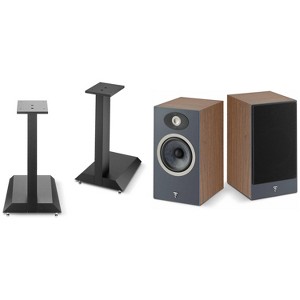 FOCAL THEVA/VESTIA N1 STANDS And THEVA N1 BOOKSHELVES(PAIR) - DARK WOOD - 1 of 4