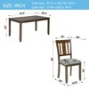 NicBex Dining Room Table Set for 4 Morden Dining Table with MDF Tabletop, 4 Slatted Backrest Chair for Dining Room - 2 of 4