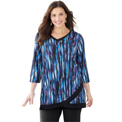 Catherines Women's Plus Size Layered Hem Top