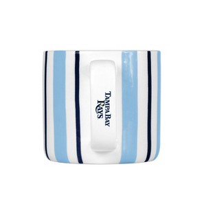MLB Tampa Bay Rays Striped Coffee Mug - 16oz: Ceramic Drinkware, Stemless Design - 1 of 1