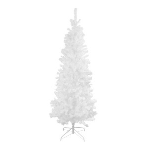 Northlight Slim White Winston Pine Artificial Christmas Tree - 6.5' - Unlit - 1 of 3