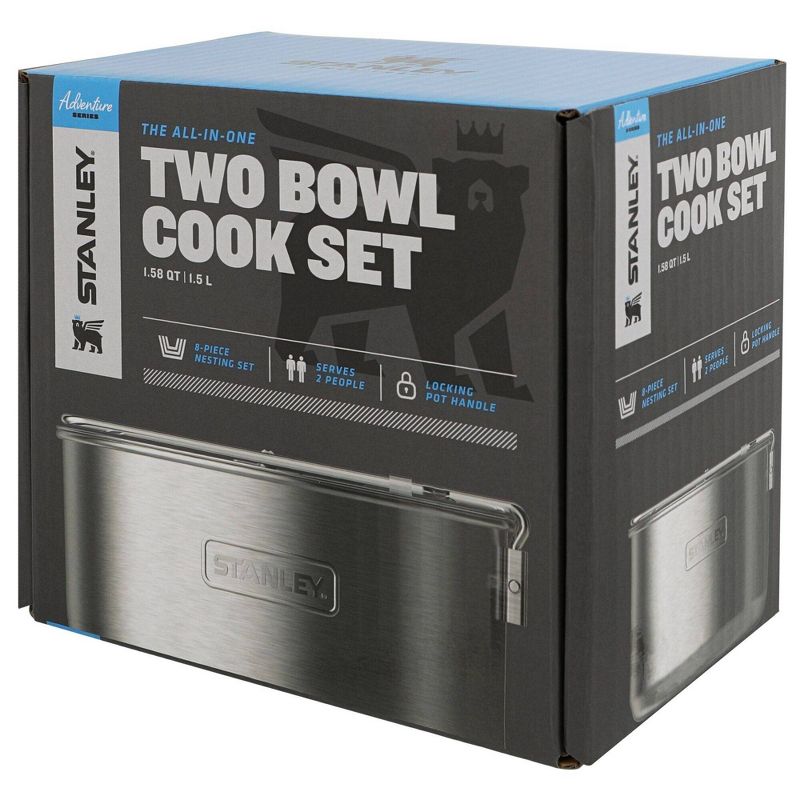 Stanley Adventure Stainless Steel All-In-One Two Bowl Cook Set, 6 of 8