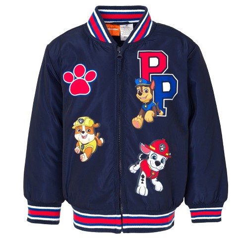 Paw Patrol Varsity Zip Up Bomber Jacket Little Kid - image 1 of 4